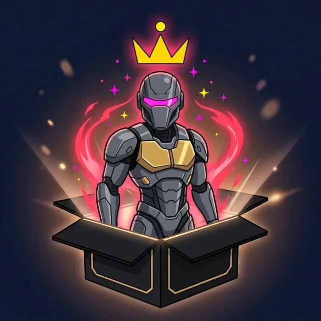 A Mythic agent bursting out of a box
